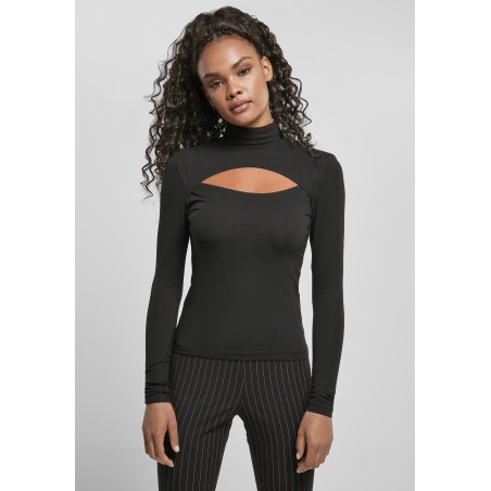 Ladies Cut-Out Turtleneck Longsleeve