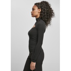 Ladies Cut-Out Turtleneck Longsleeve