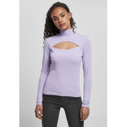 Ladies Cut-Out Turtleneck Longsleeve