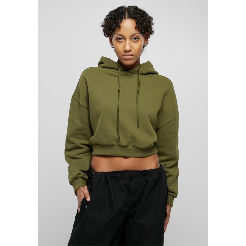 Ladies Cropped Heavy Hoody