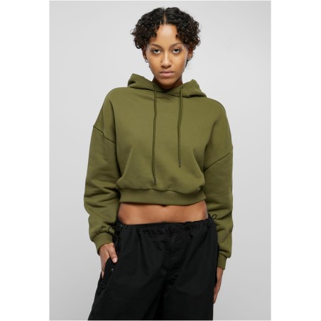 Ladies Cropped Heavy Hoody