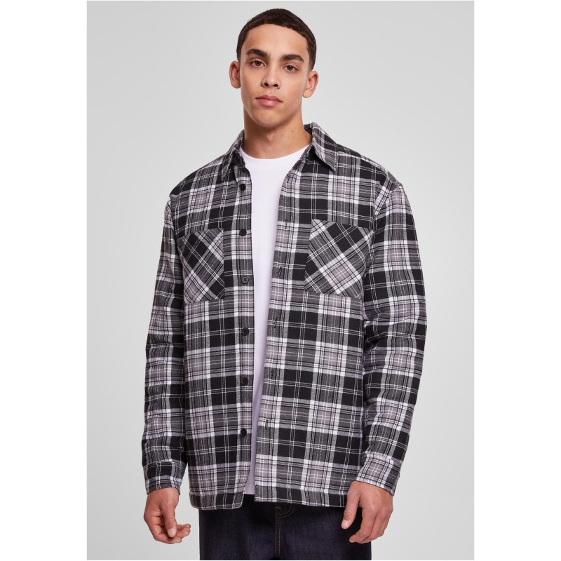 Padded Checked Shirt Jacket