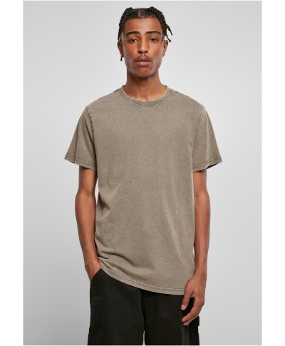 Acid Washed Round Neck Tee