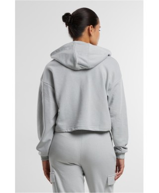 Ladies Oversized Cropped Light Terry Hoodie