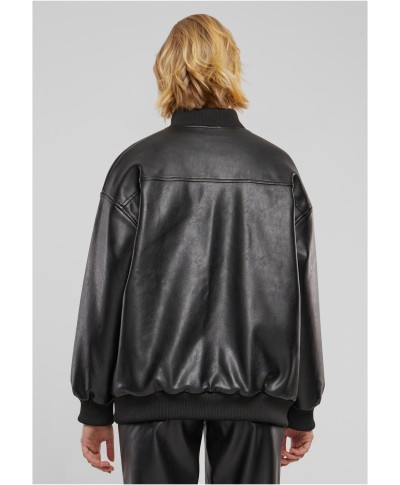 Ladies Synthetic Leather Bomber Jacket