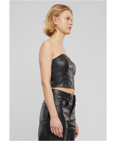 Ladies Synthetic Leather Bandeau Top