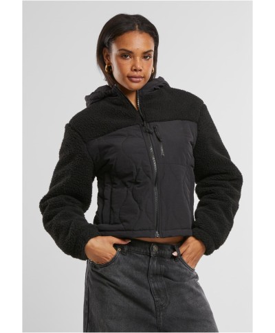 Ladies Sherpa Crinkle Nylon Mix Jacket